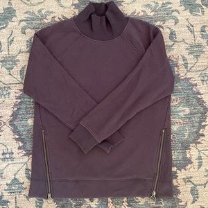 Athleta Purple Sweatshirt Tunic Top; size:S